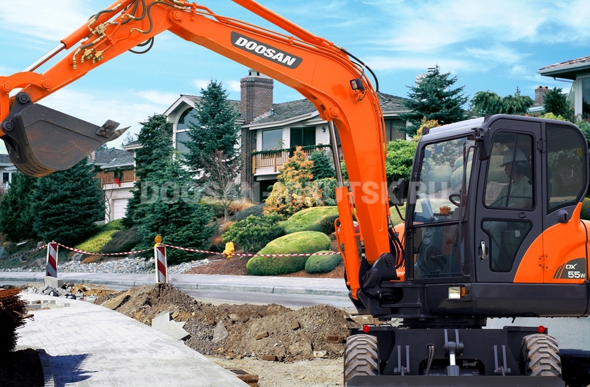 Колесный экскаватор DOOSAN DX 55W