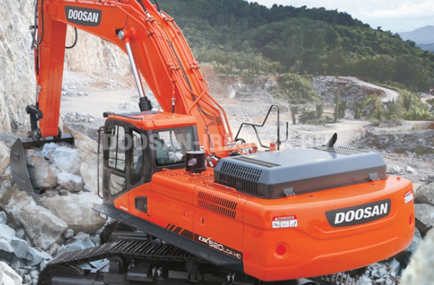 Doosan DX 520 LC в наличии у дилера в Иркутске - лизинг, продажа и запчасти